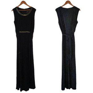 Elegant Long Ellen Tracy Black Gown Size 16 NWT